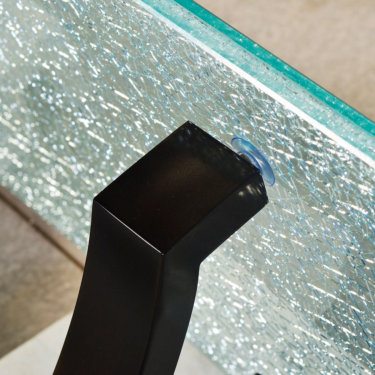 Modern Glass Top Console Table - English Georgian America