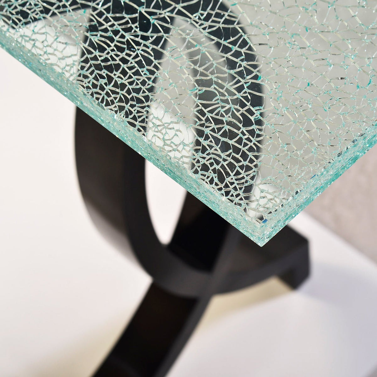 Modern Glass Top Console Table - English Georgian America
