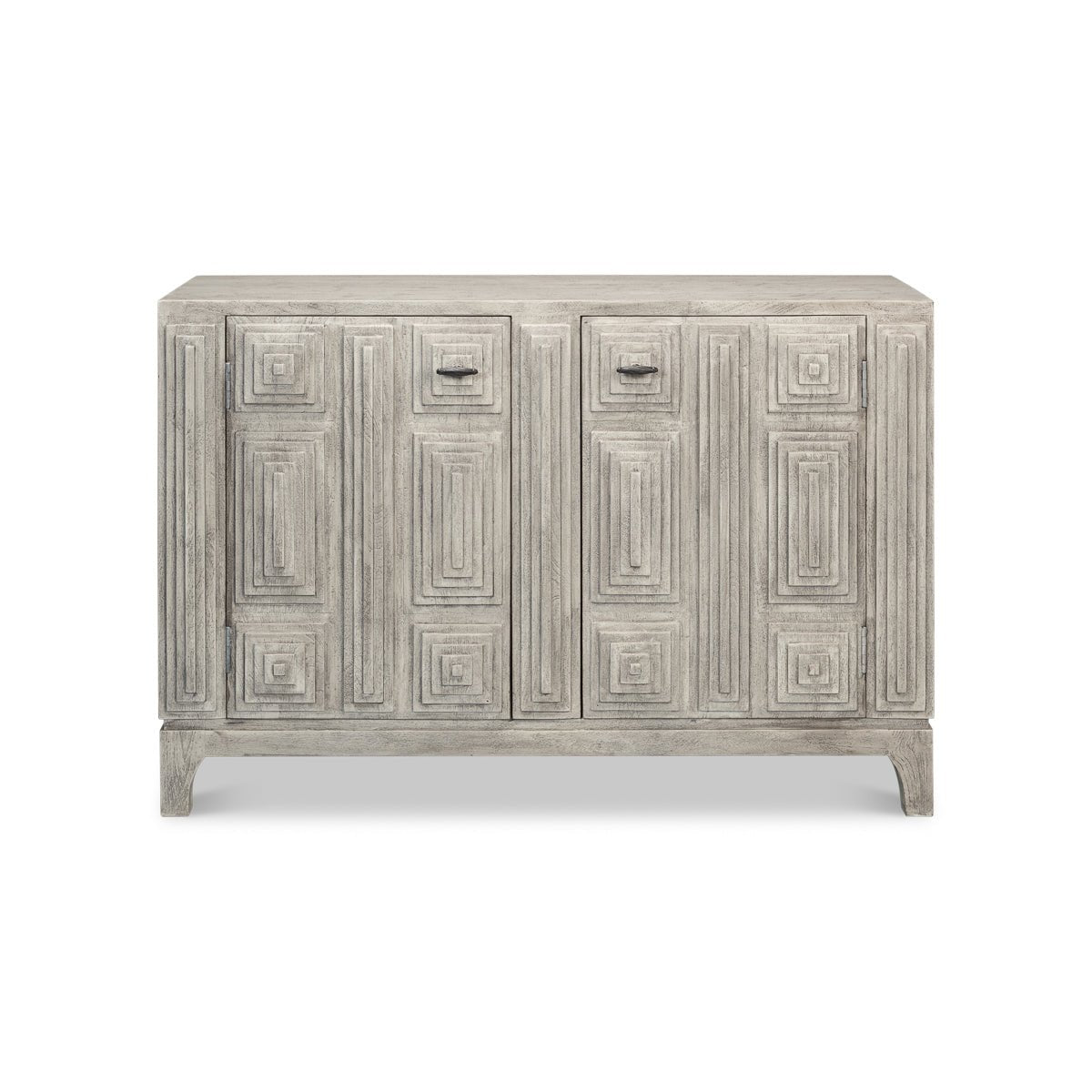 Modern Gray Geometric Sideboard - English Georgian America