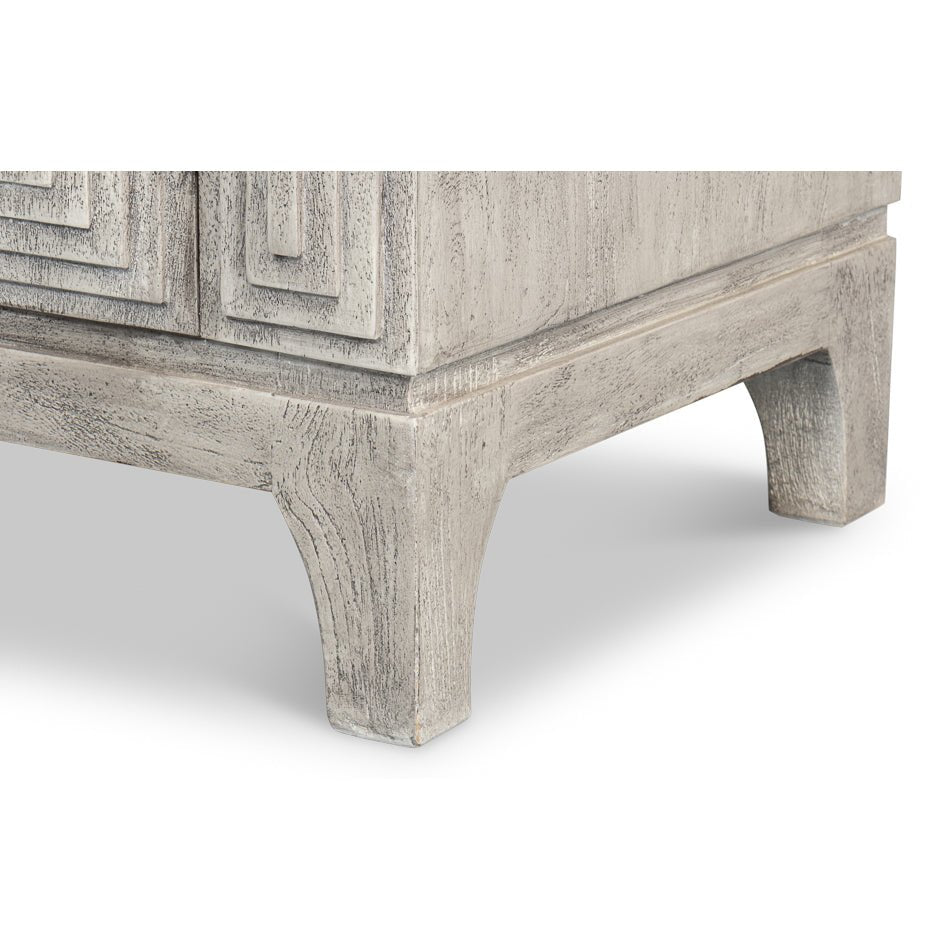 Modern Gray Geometric Sideboard - English Georgian America