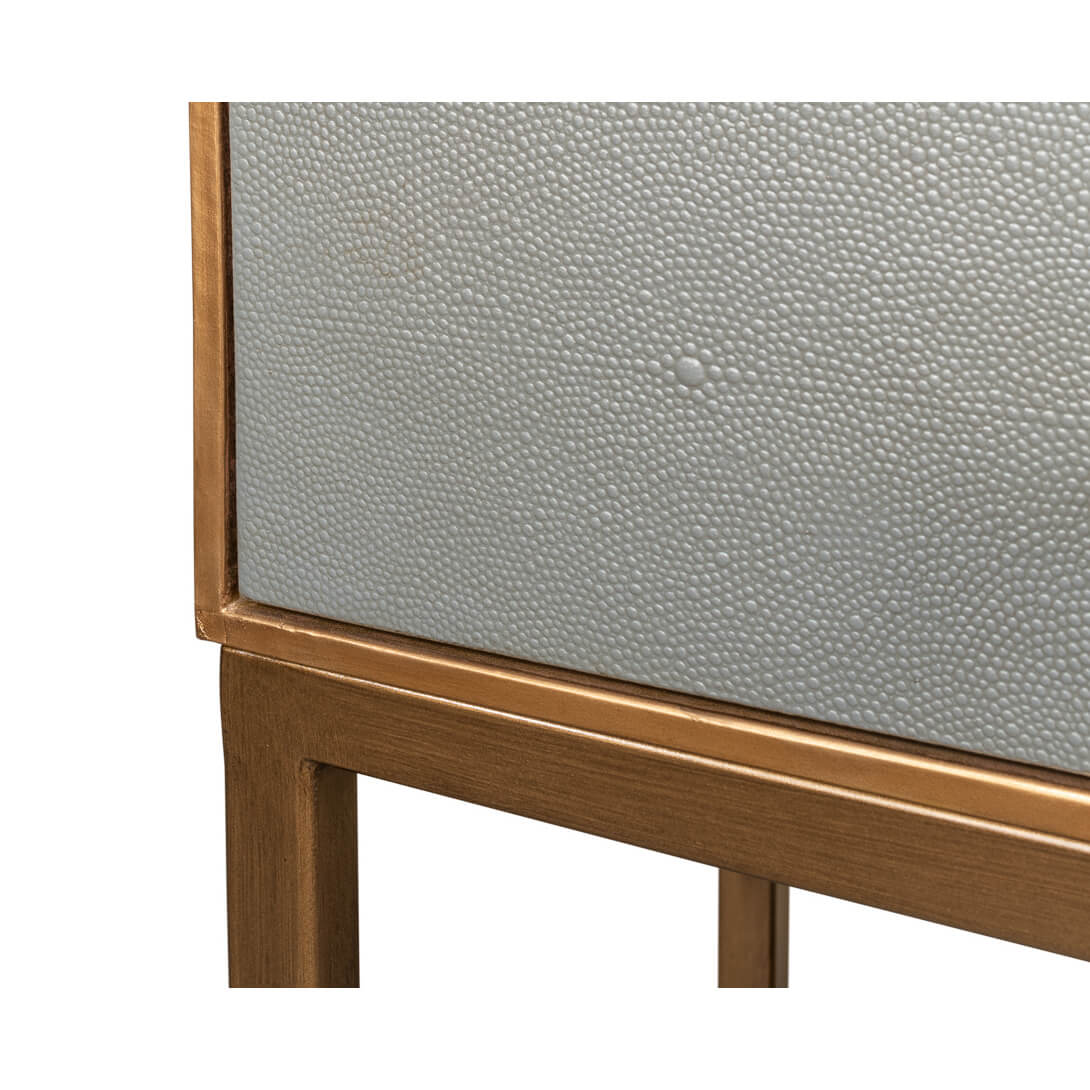 Modern Gray Small Nightstand - English Georgian America