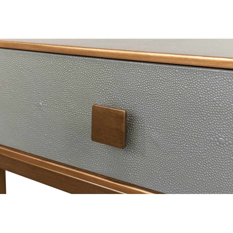 Modern Gray Small Nightstand - English Georgian America