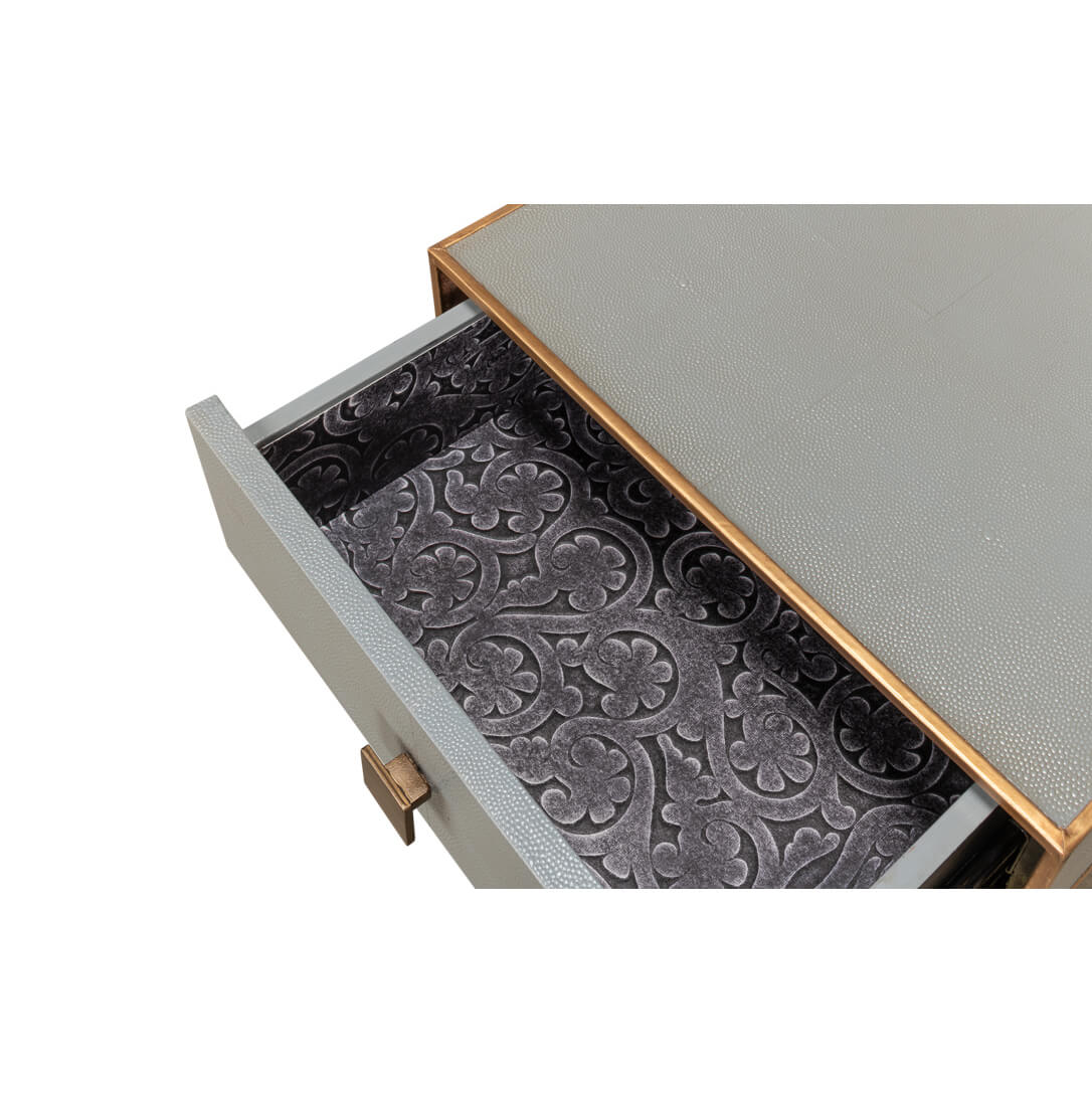 Modern Gray Small Nightstand - English Georgian America