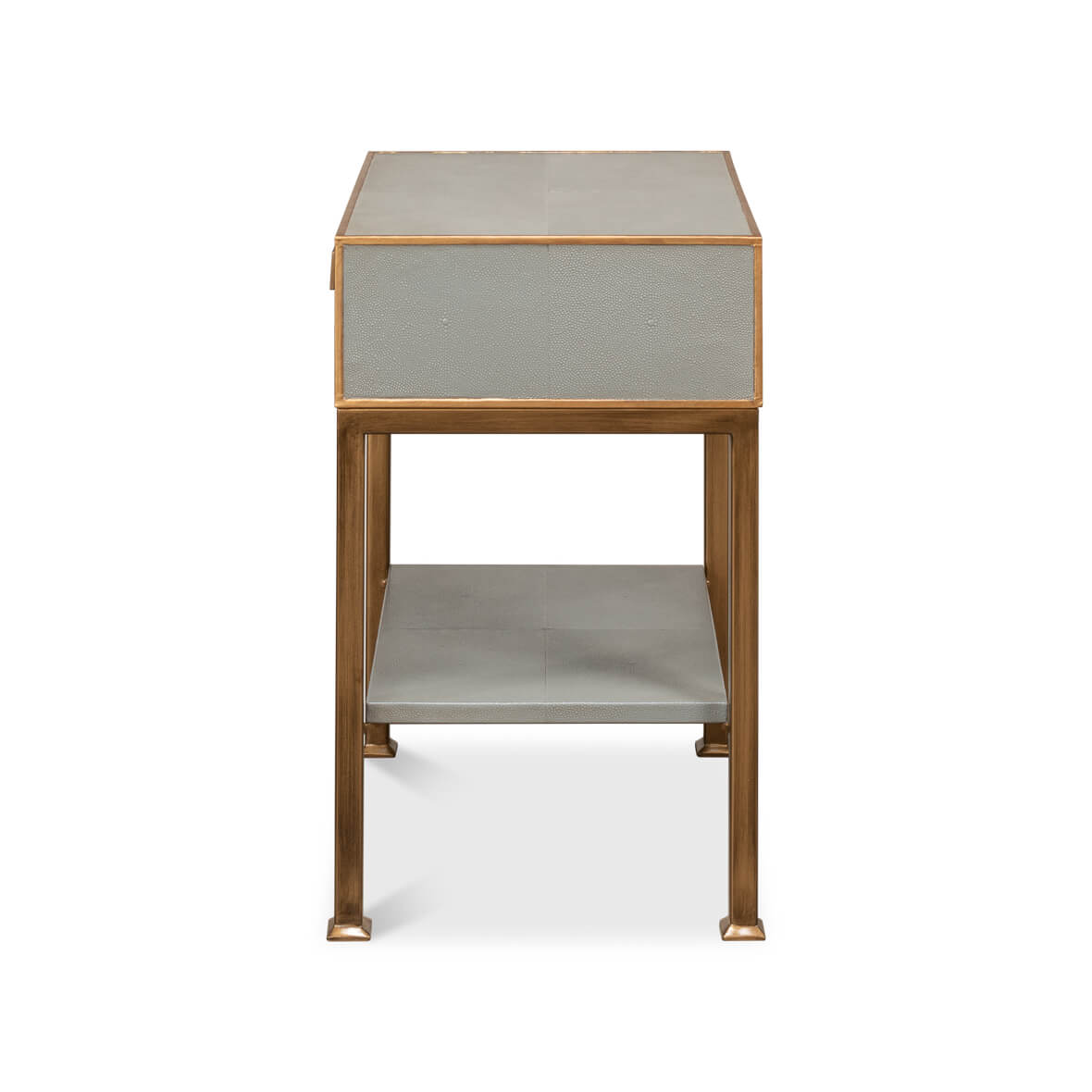 Modern Gray Small Nightstand - English Georgian America