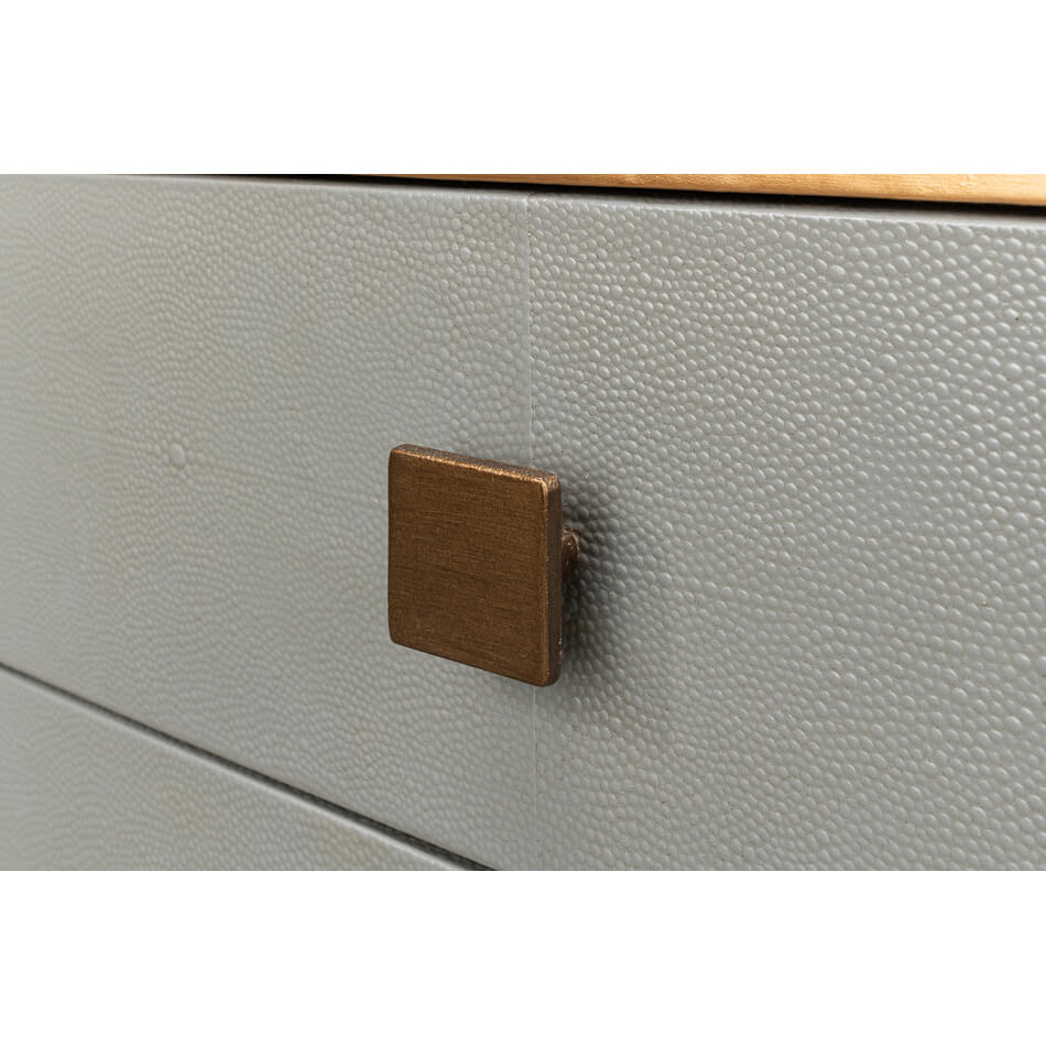 Modern Gray Two Drawer Nightstand - English Georgian America