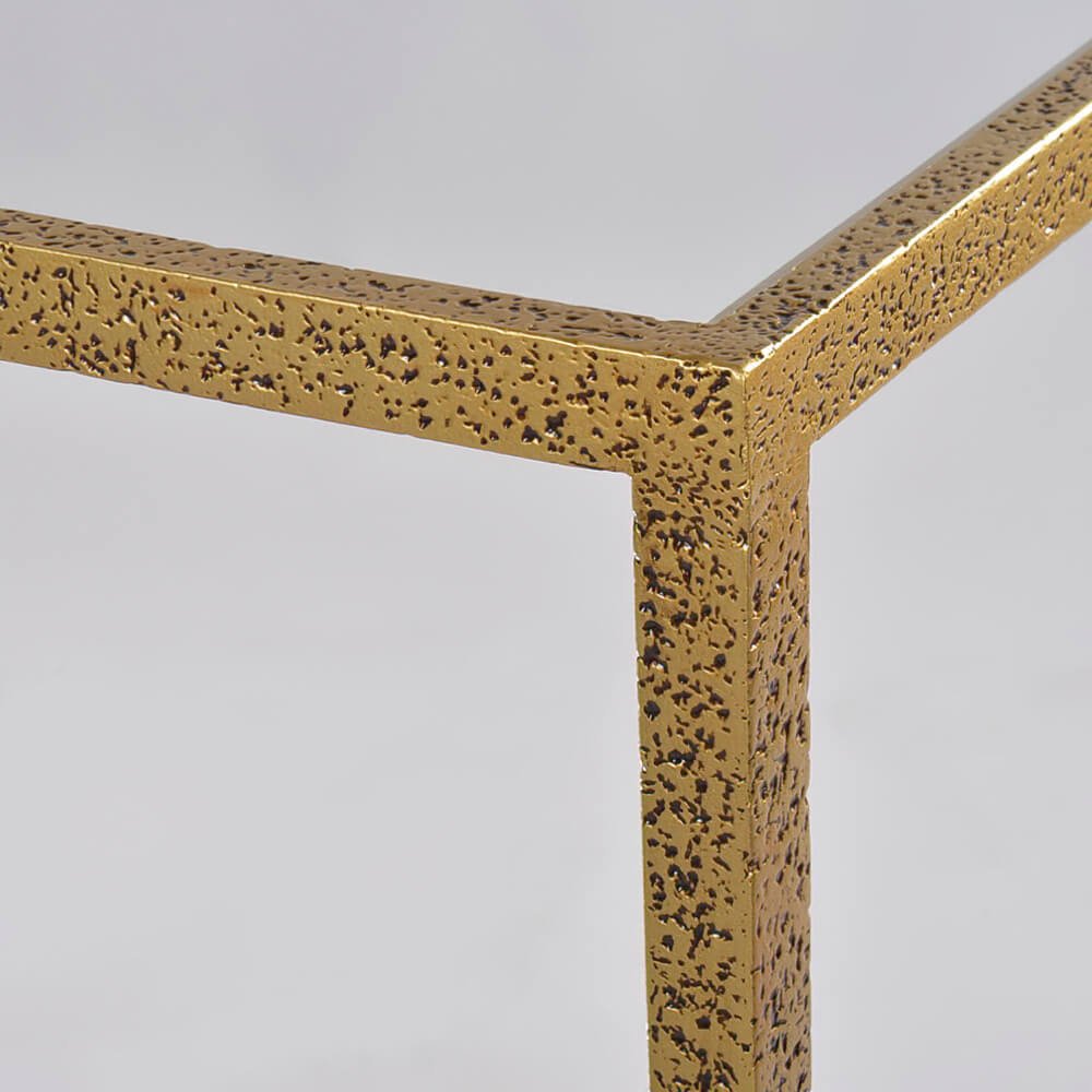 Modern Hammered Rectangular Side Table - English Georgian America