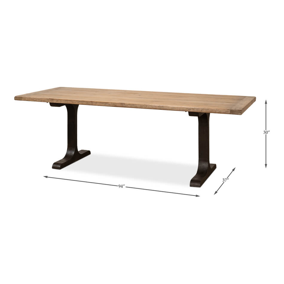 Modern Industrial Dining Table - English Georgian America