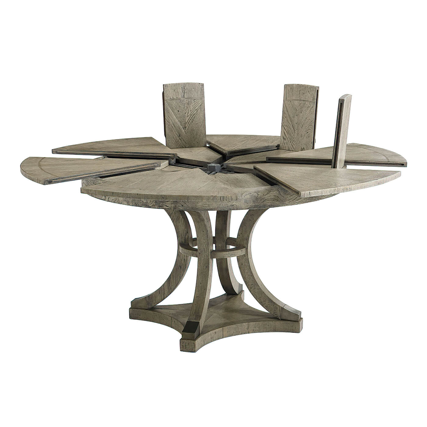 Modern Jupe Extending Greyed Oak Dining Table - English Georgian America