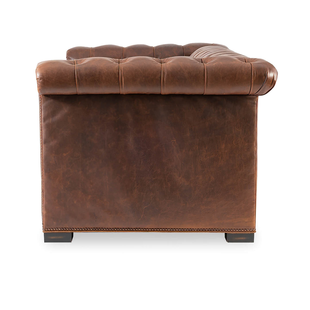 Modern Leather Chesterfield Sofa - English Georgian America