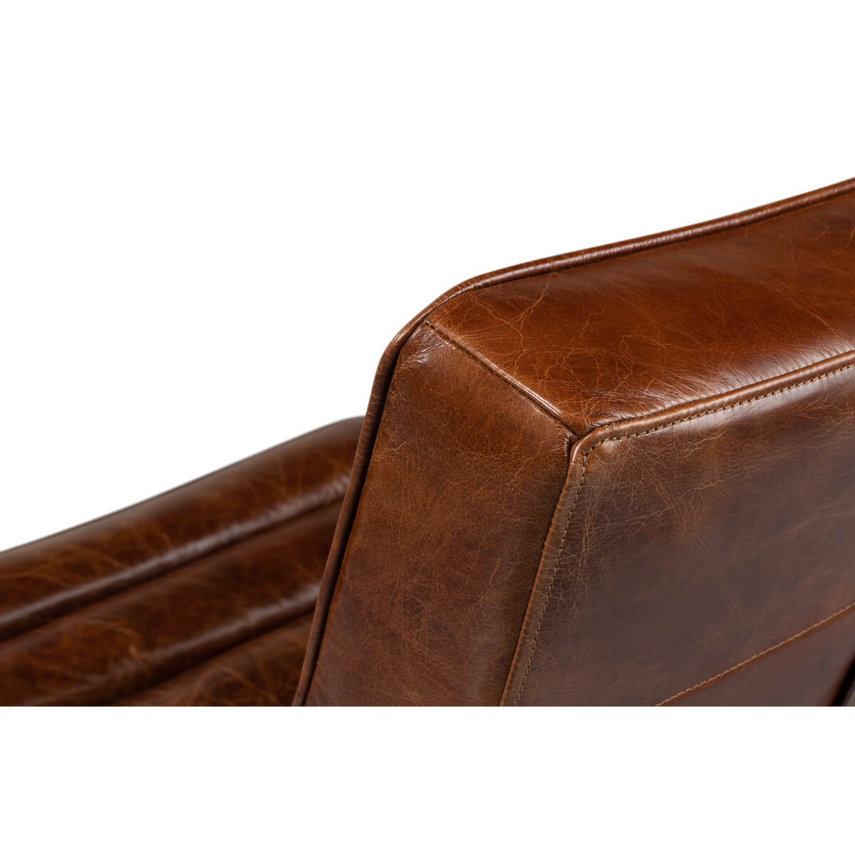 Modern Leather Lounge Chair - English Georgian America