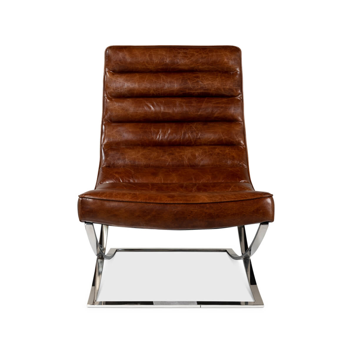 Modern Leather Lounge Chair - English Georgian America