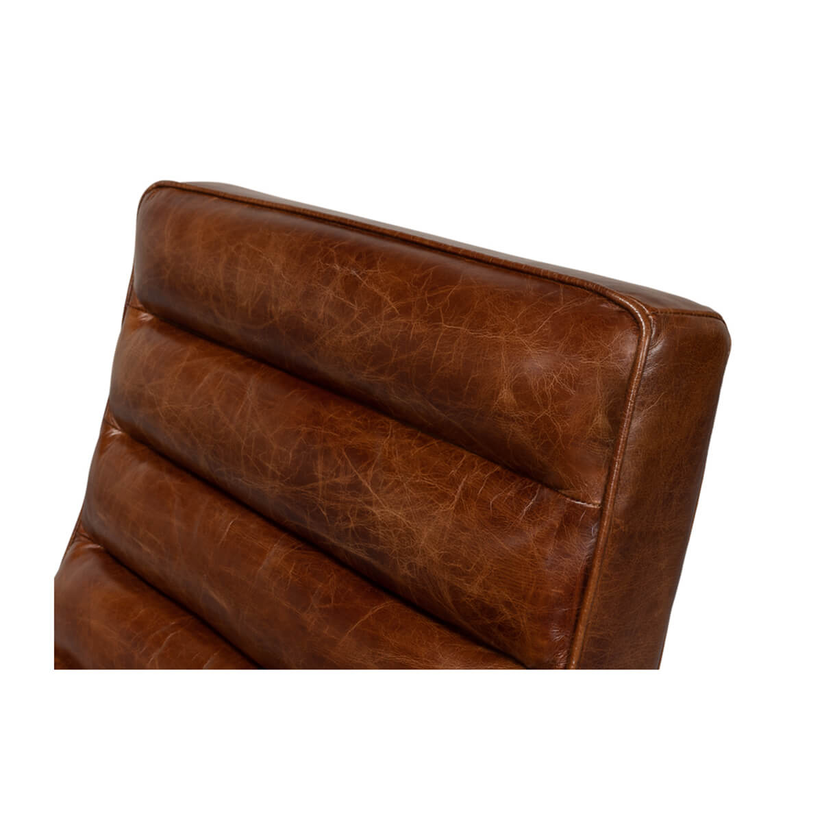 Modern Leather Lounge Chair - English Georgian America