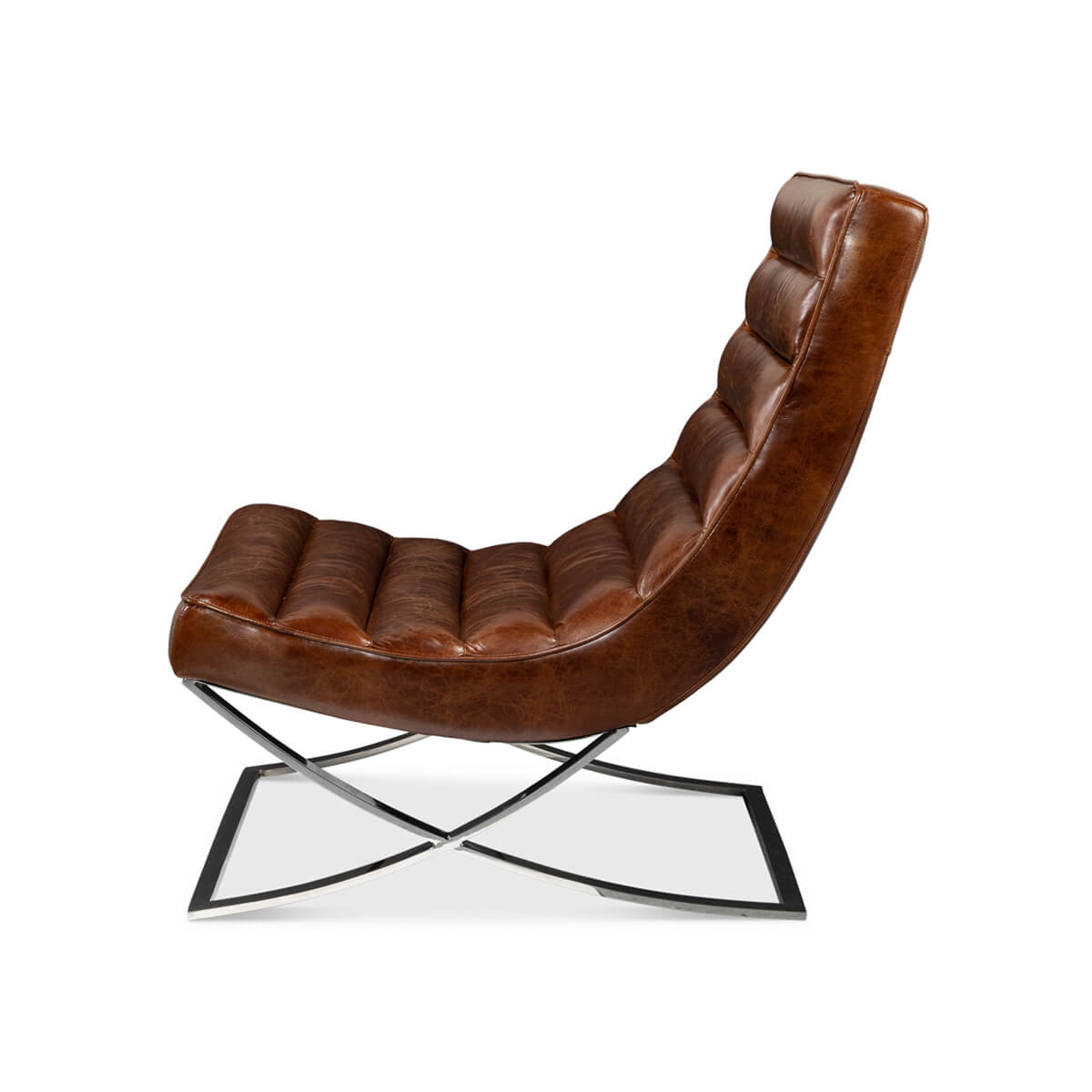Modern Leather Lounge Chair - English Georgian America