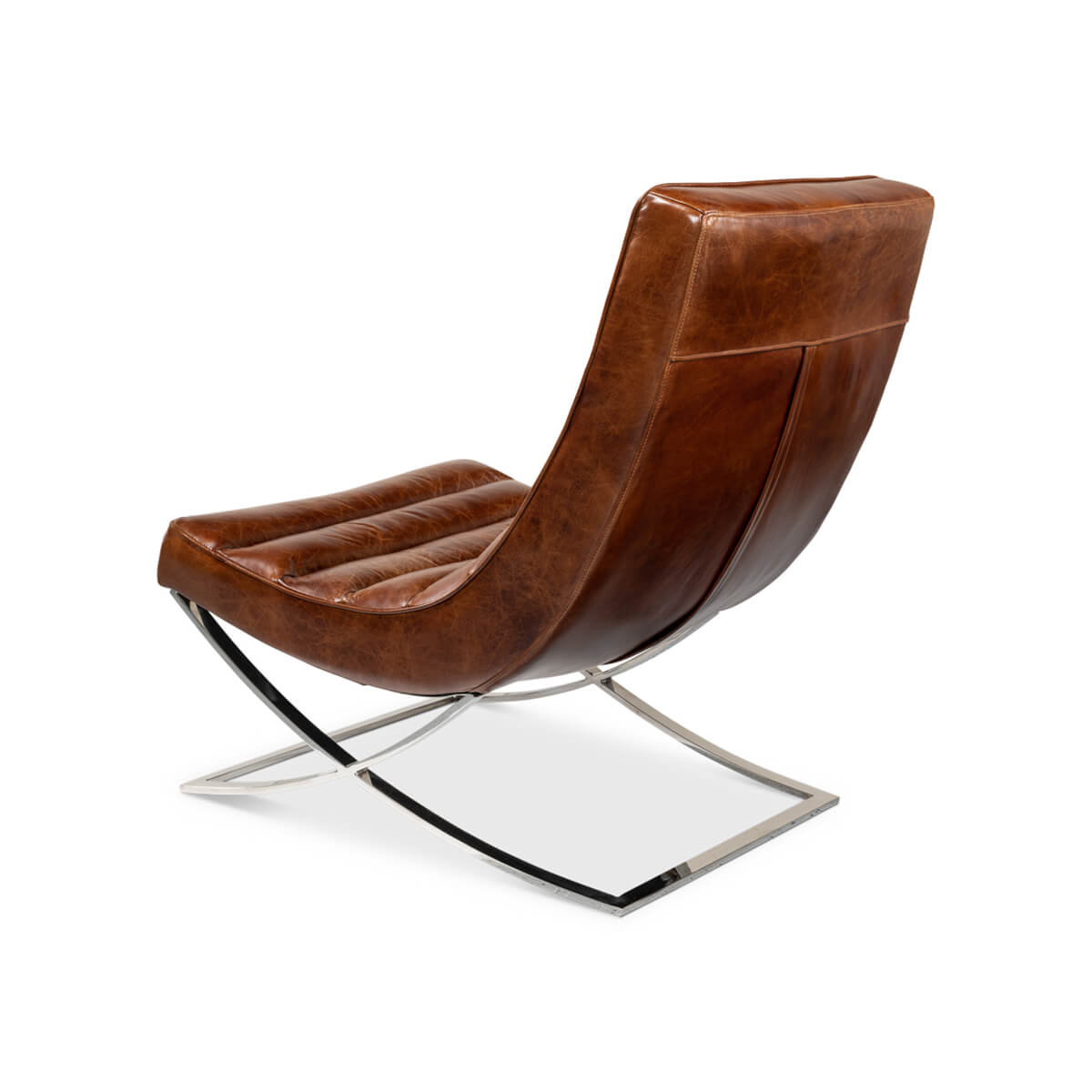 Modern Leather Lounge Chair - English Georgian America