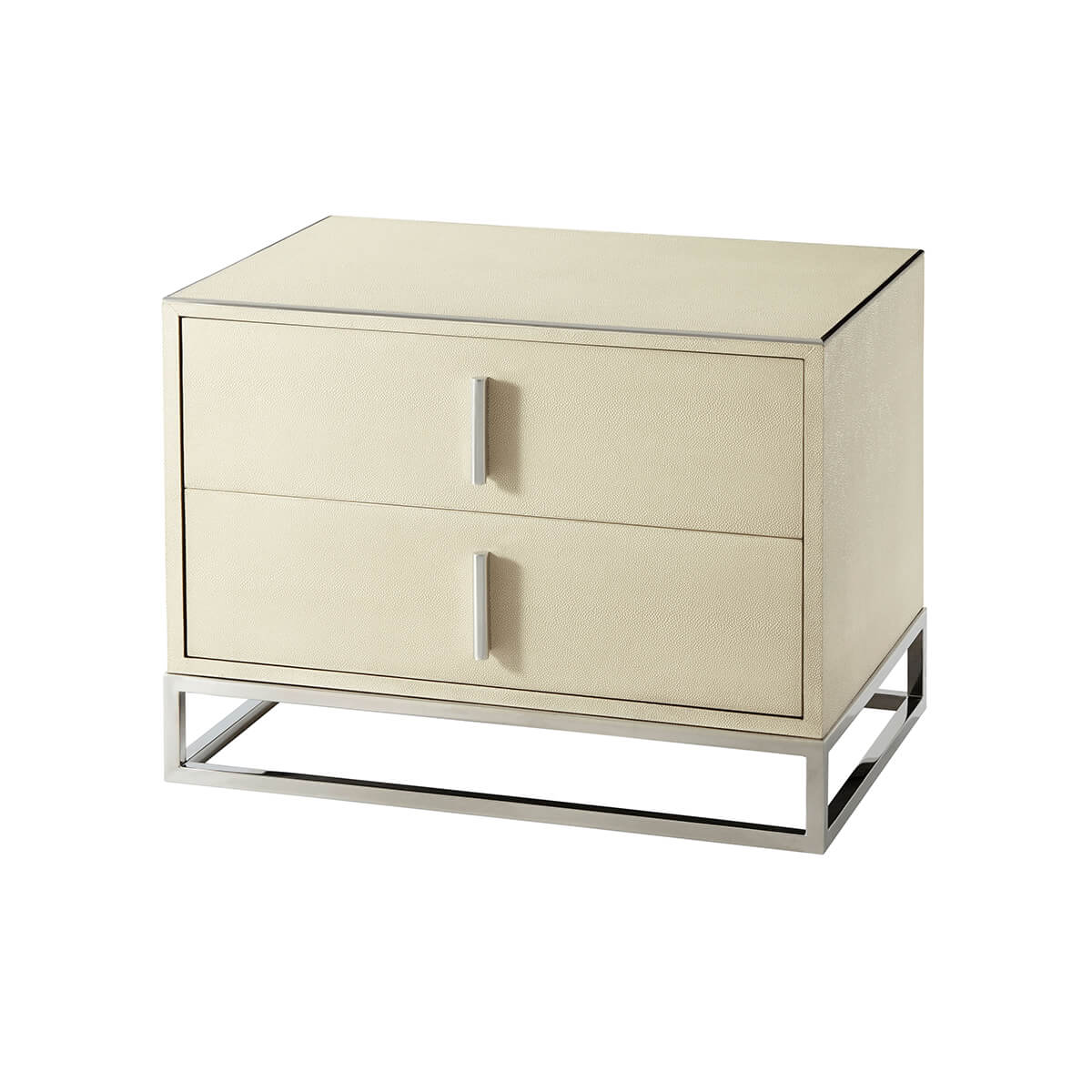 Modern Leather Nightstand - Light - English Georgian America