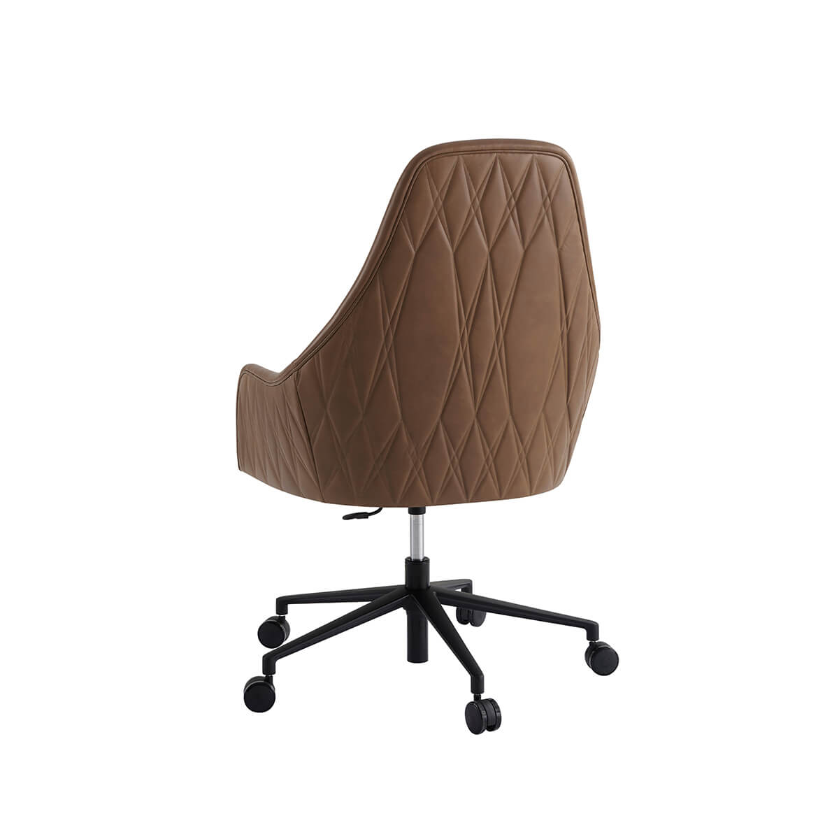 Modern Leather Quilted Desk Chair - English Georgian America