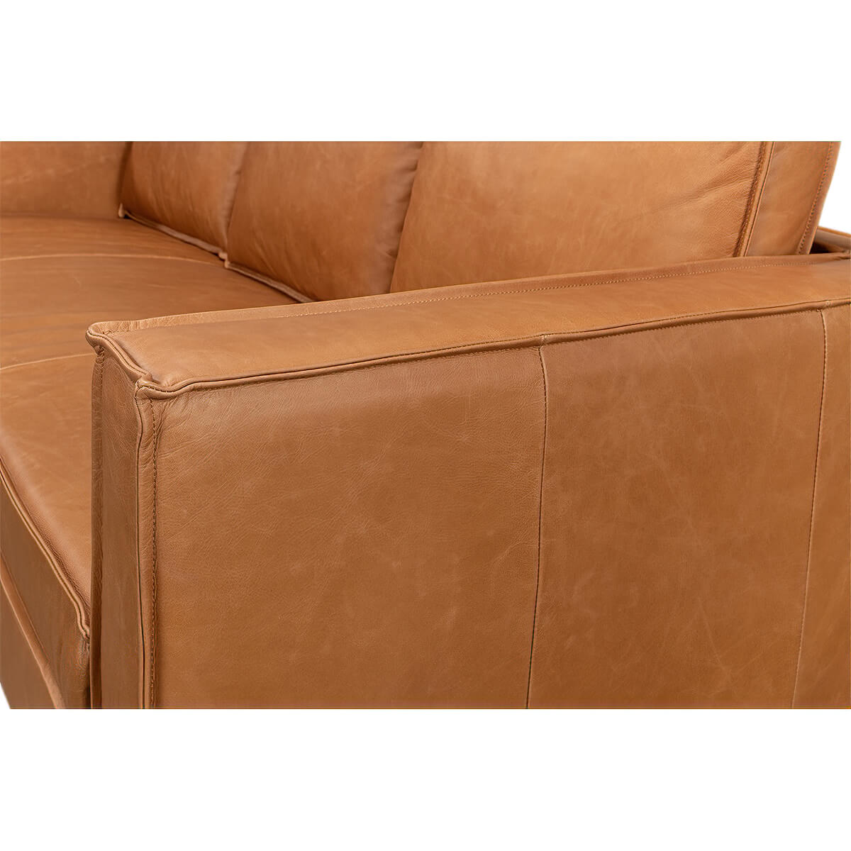 Modern Leather Sofa - English Georgian America