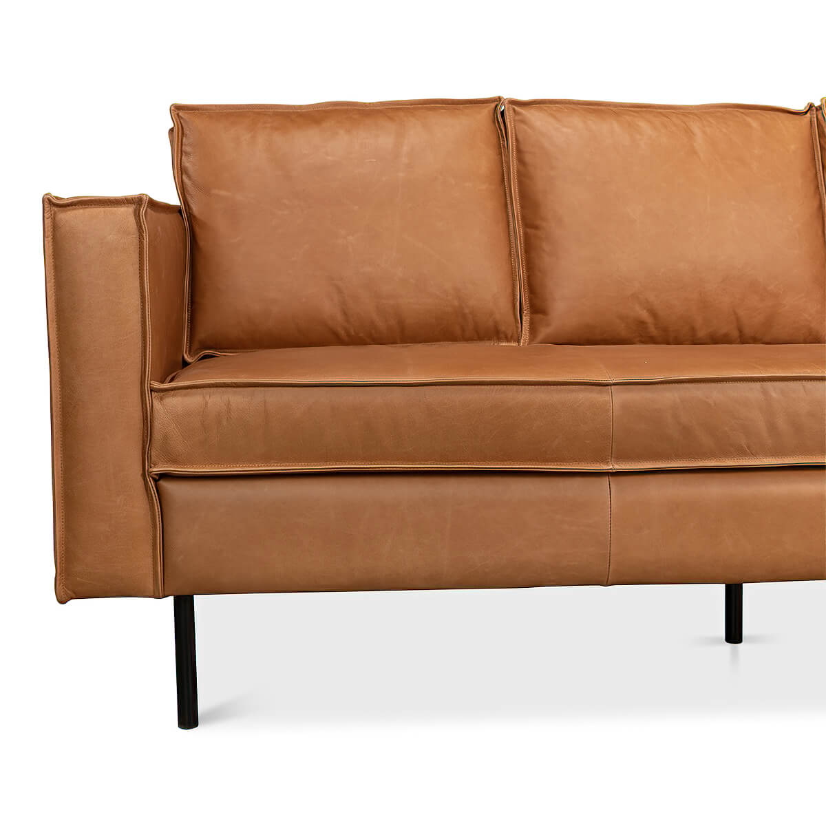 Modern Leather Sofa - English Georgian America