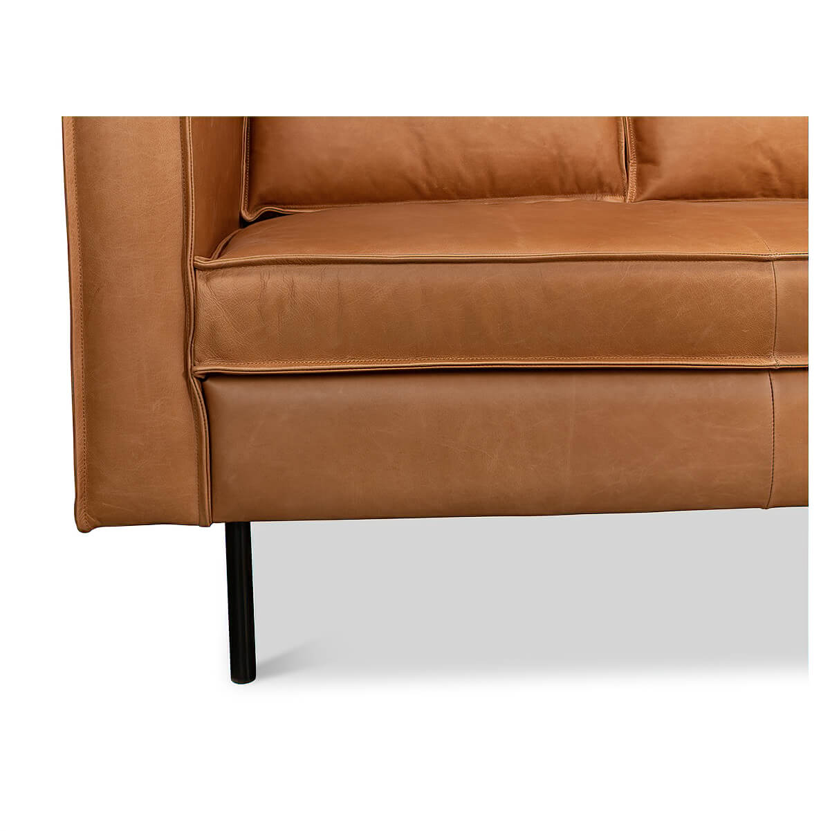 Modern Leather Sofa - English Georgian America