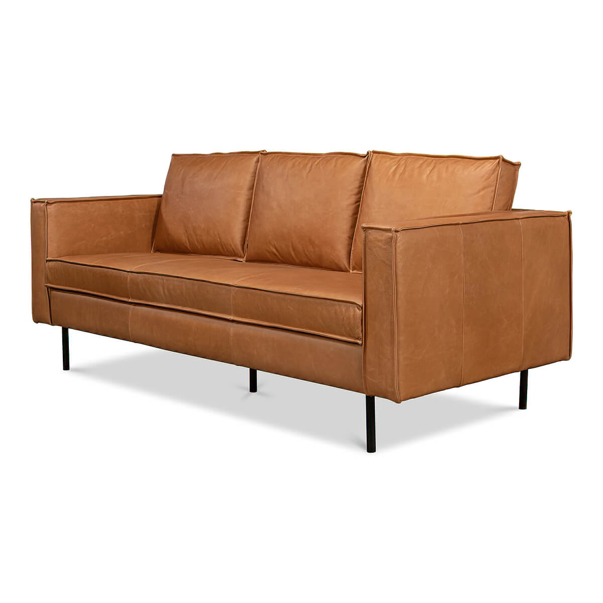 Modern Leather Sofa - English Georgian America