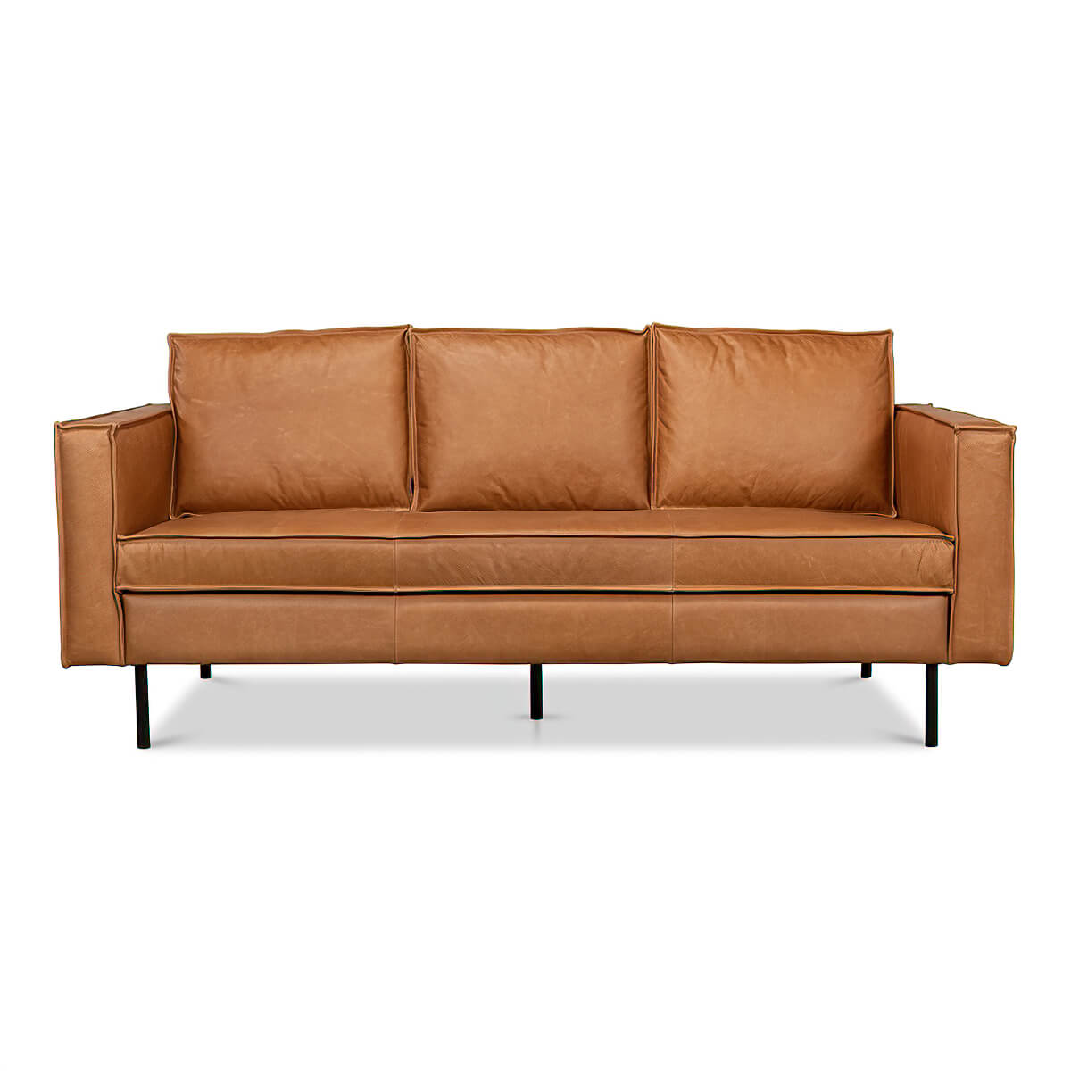 Modern Leather Sofa - English Georgian America