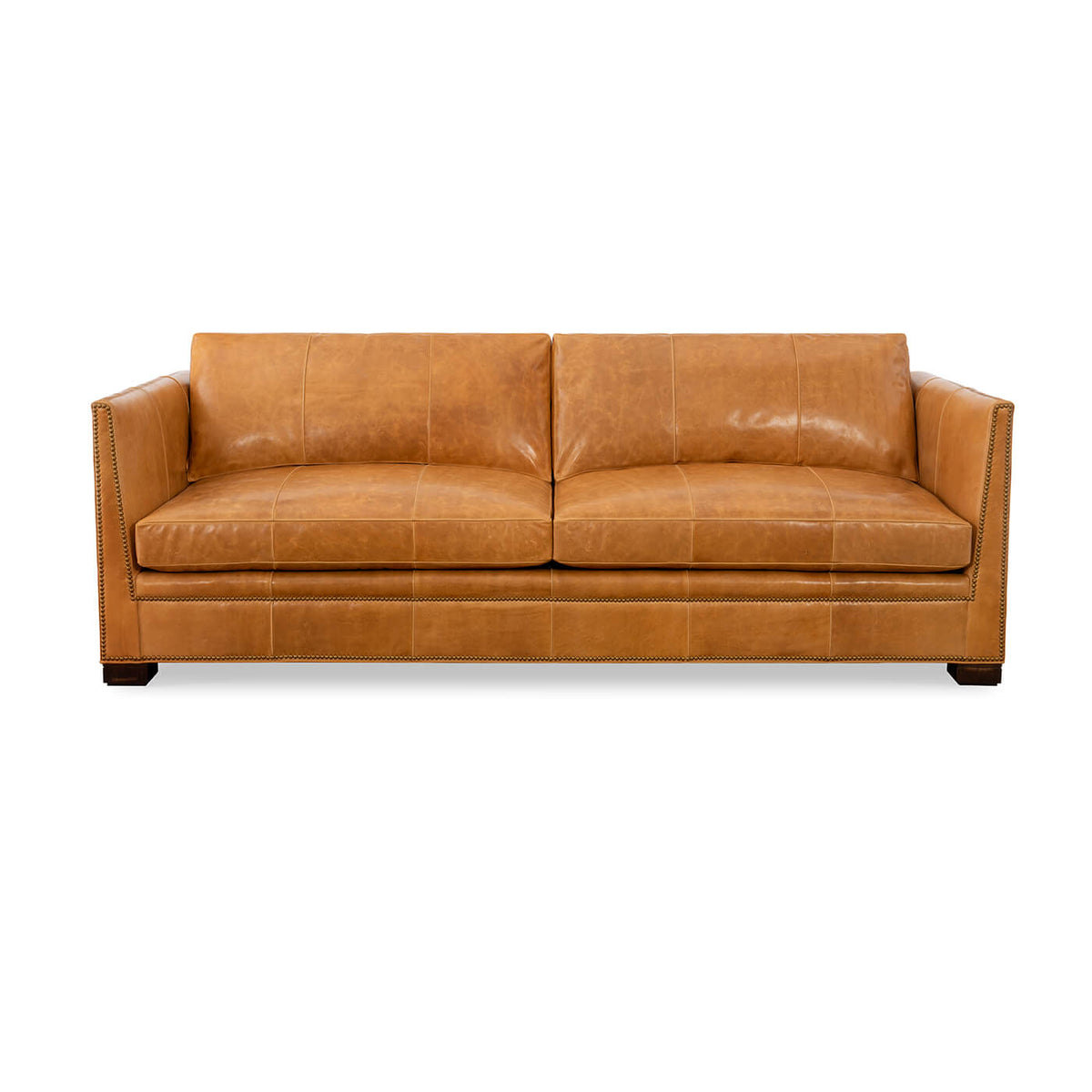 Modern Leather Thorpe Sofa - English Georgian America