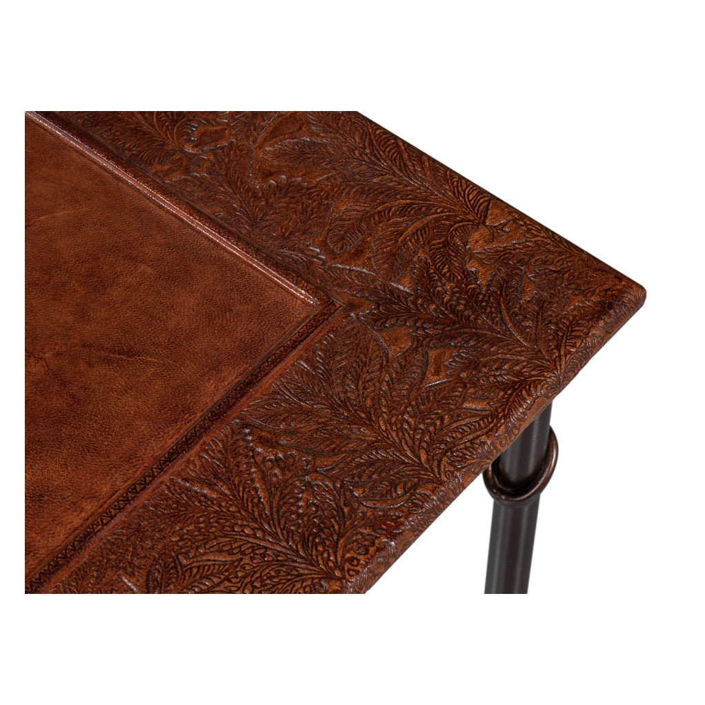 Modern Leather - Top Nesting Tables - English Georgian America