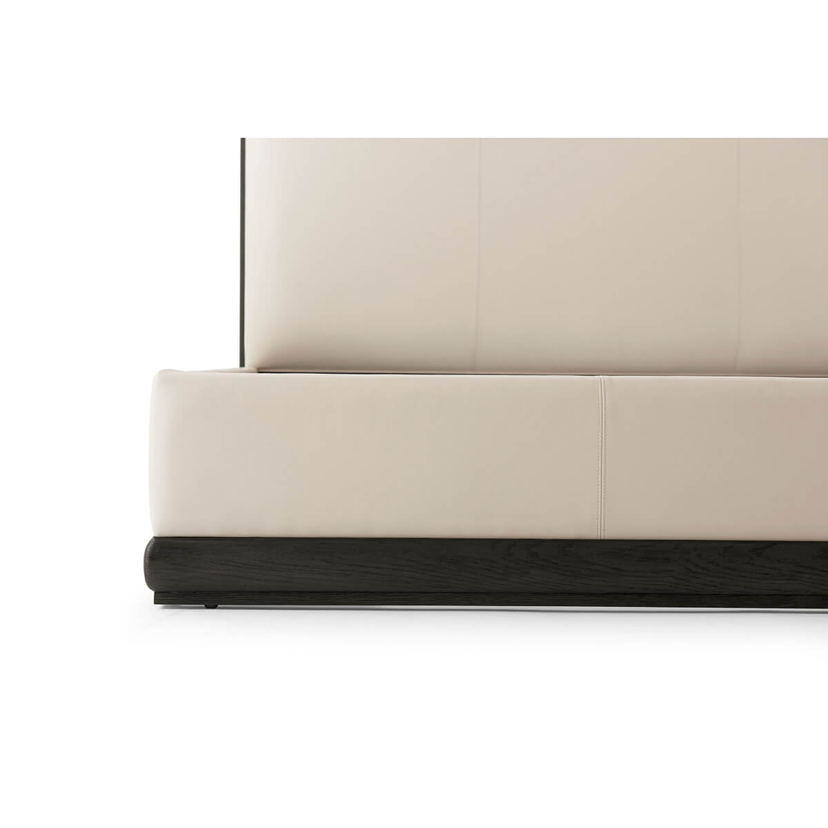 Modern Leather Upholstered California King Bed - English Georgian America