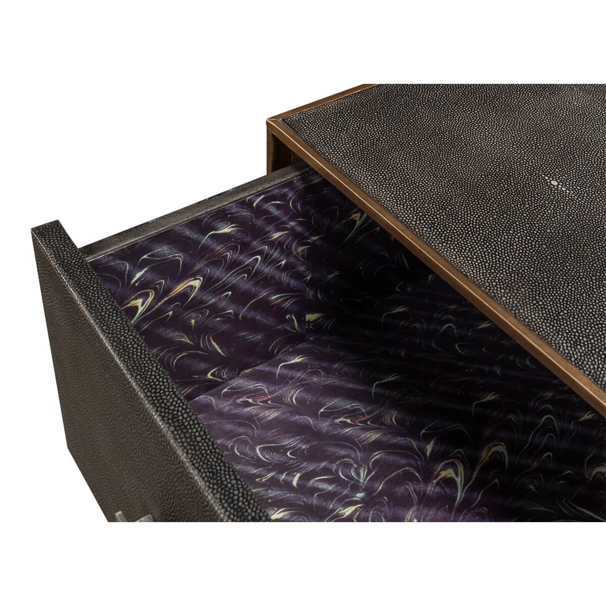 Modern Leather Wrapped Dresser - English Georgian America