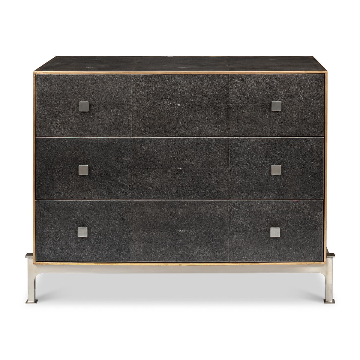 Modern Leather Wrapped Dresser - English Georgian America