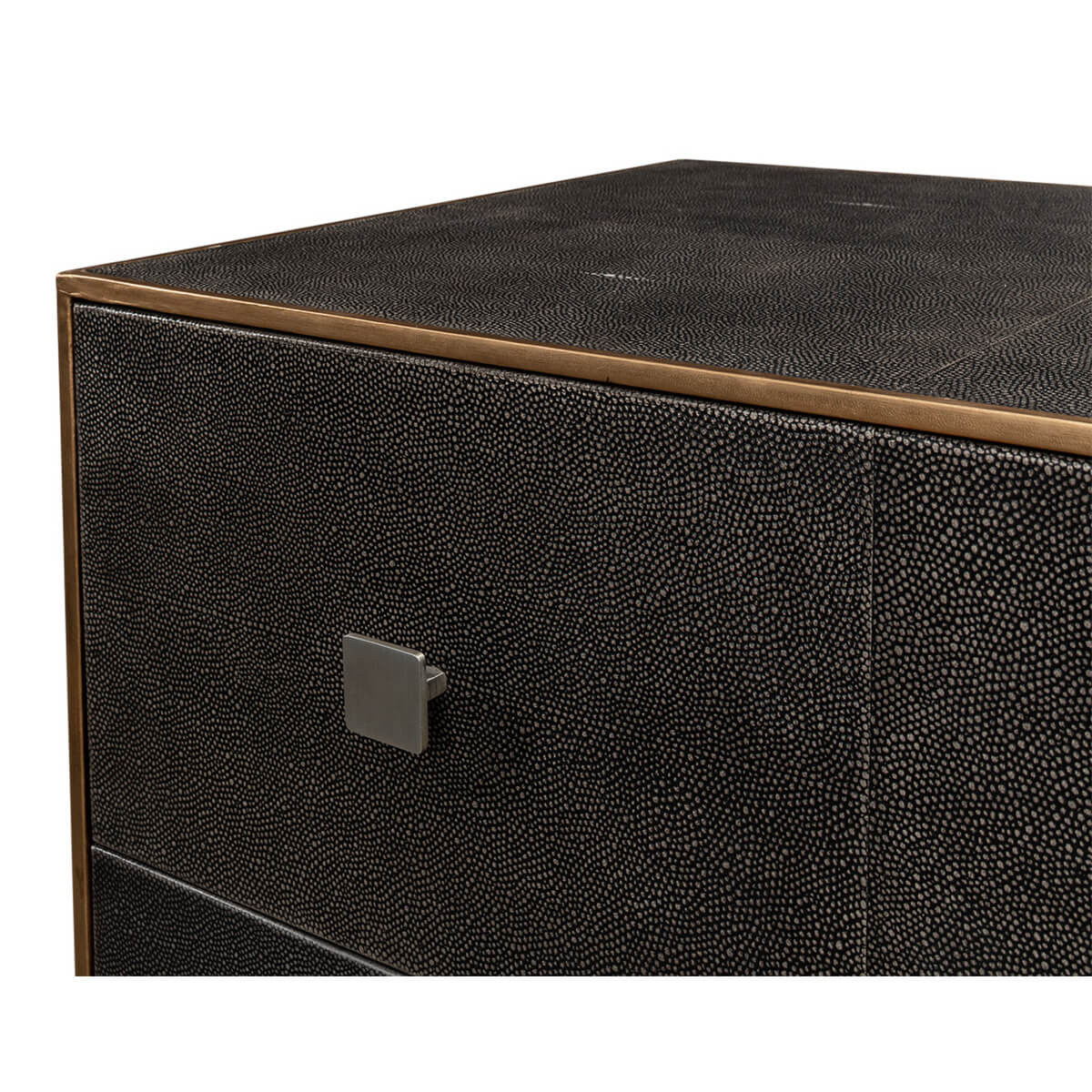 Modern Leather Wrapped Dresser - English Georgian America