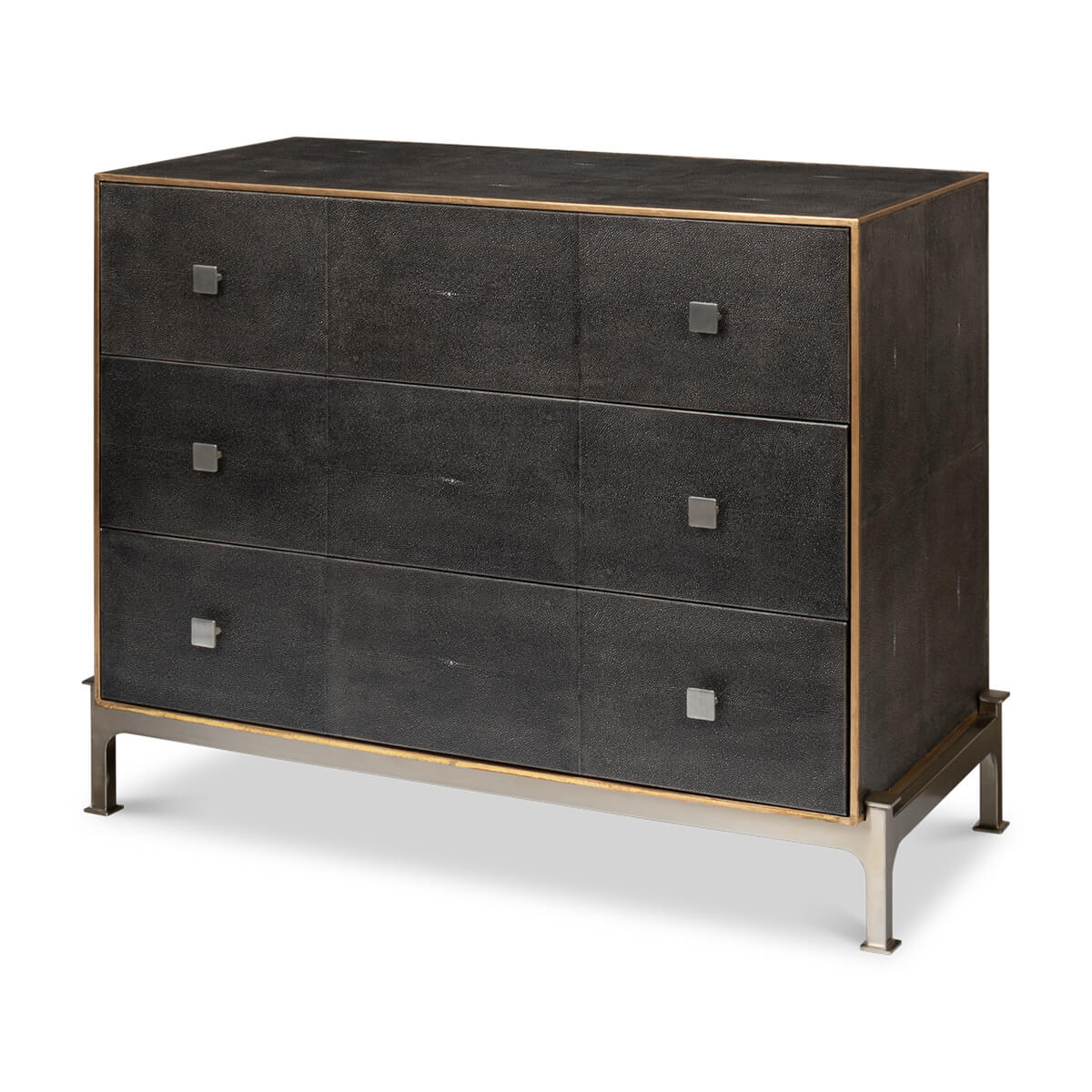 Modern Leather Wrapped Dresser - English Georgian America