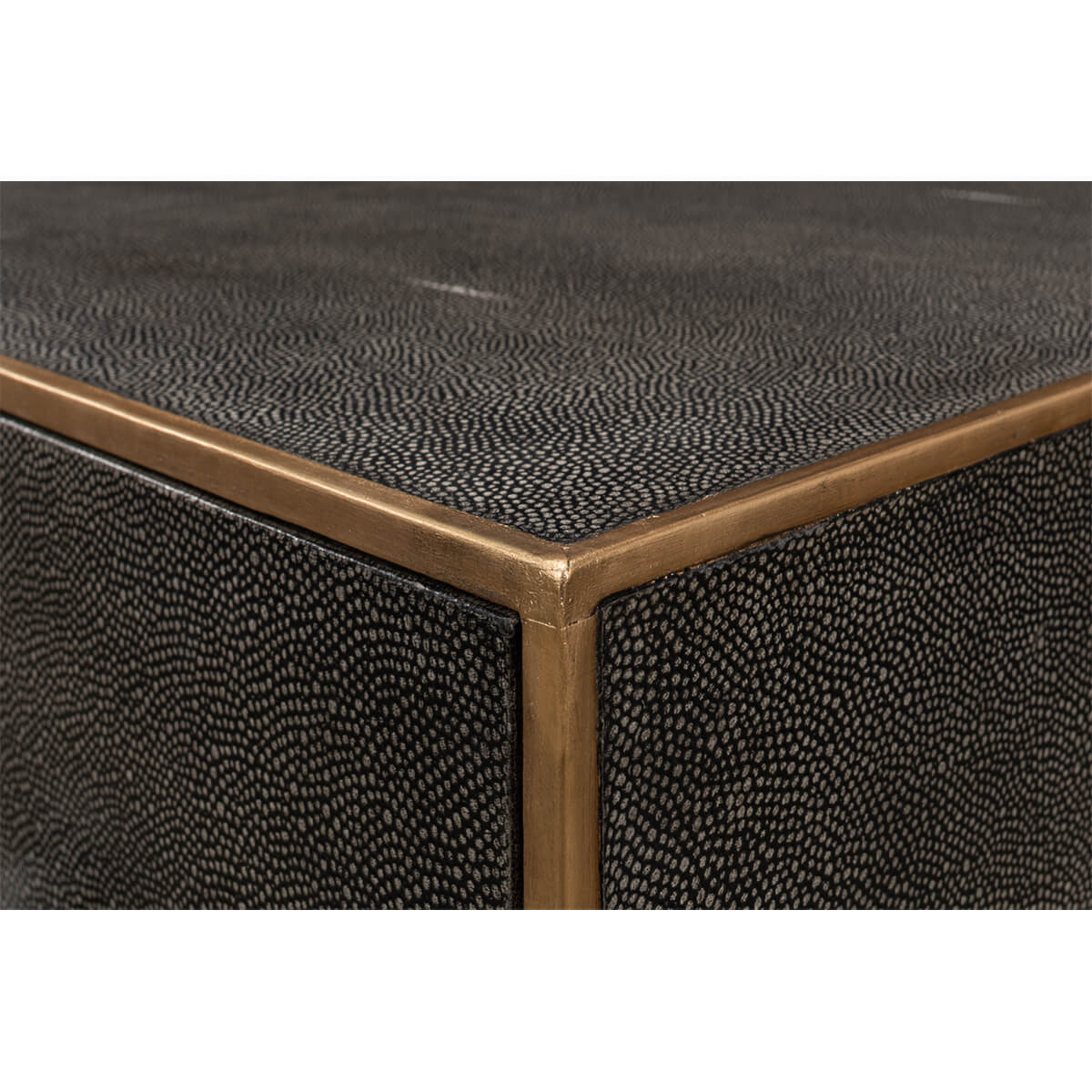 Modern Leather Wrapped Dresser - English Georgian America