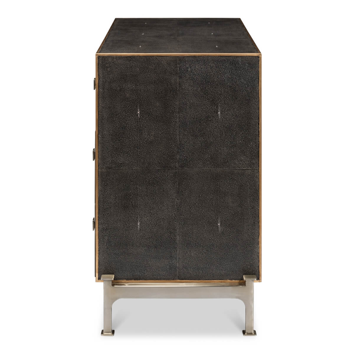 Modern Leather Wrapped Dresser - English Georgian America