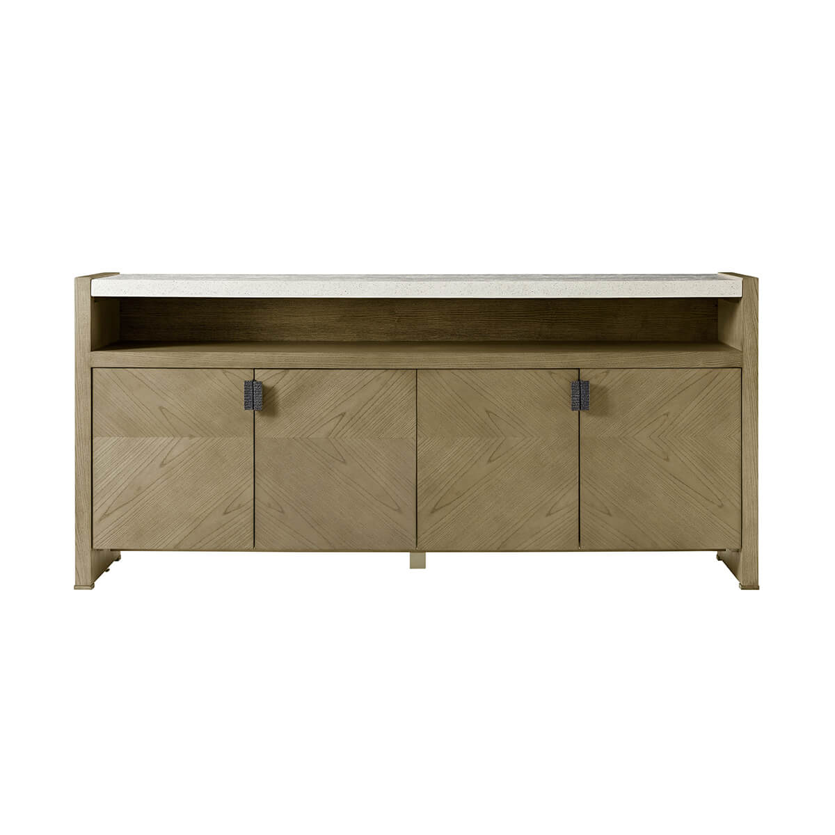 Modern Light Ash Media Cabinet - English Georgian America