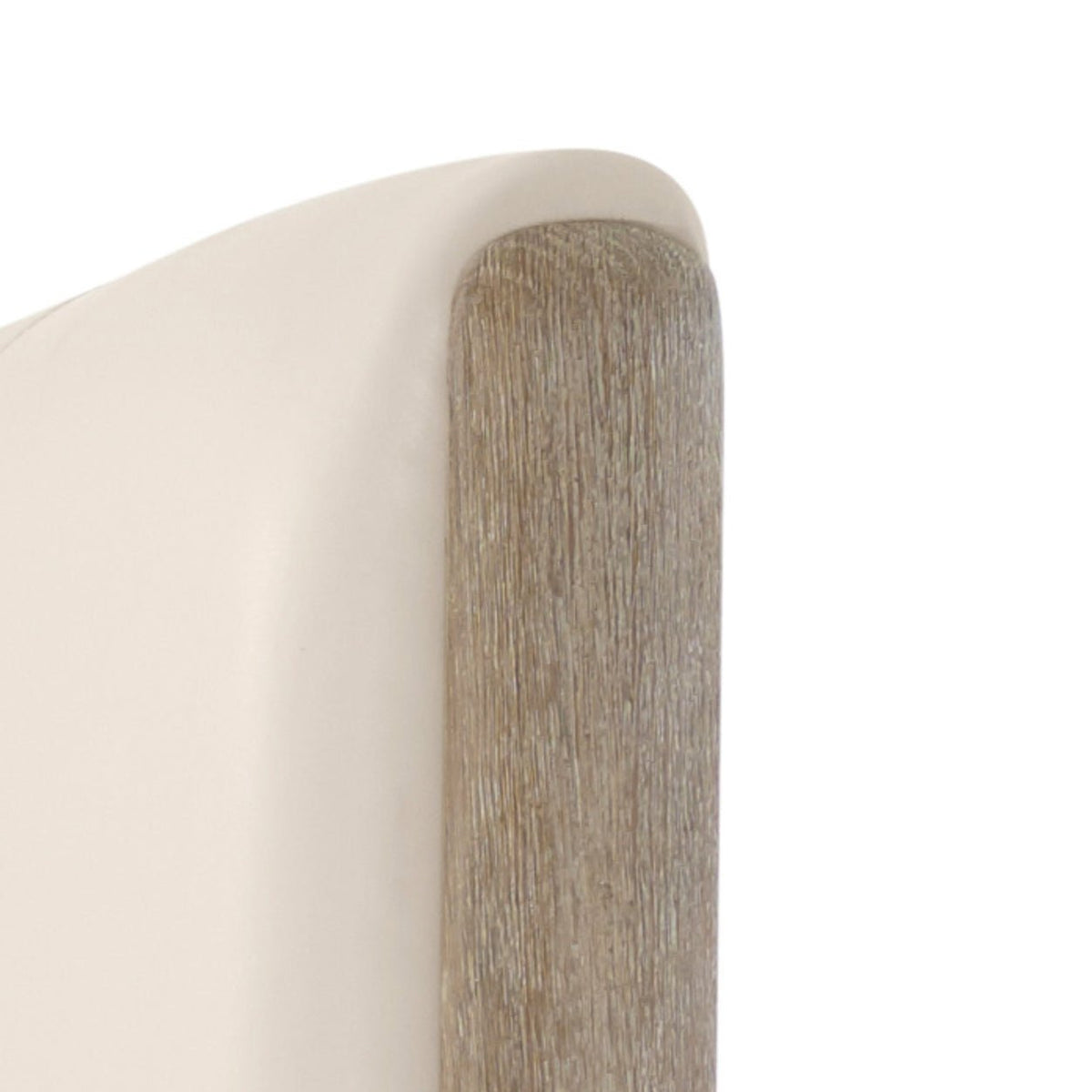 Modern Light Oak and Leather Upholstered Bed - English Georgian America