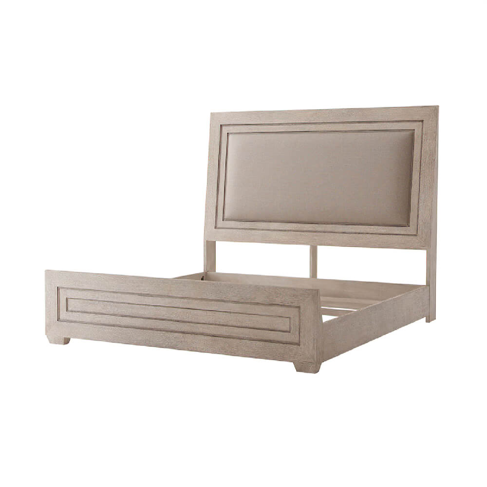 Modern Light Oak King Size Bed - English Georgian America