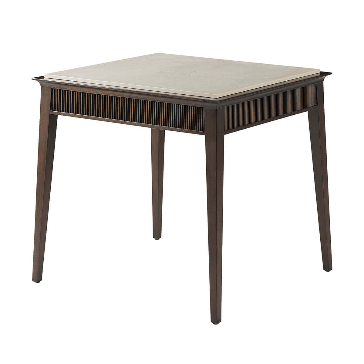 Modern Marble Top End Table - English Georgian America