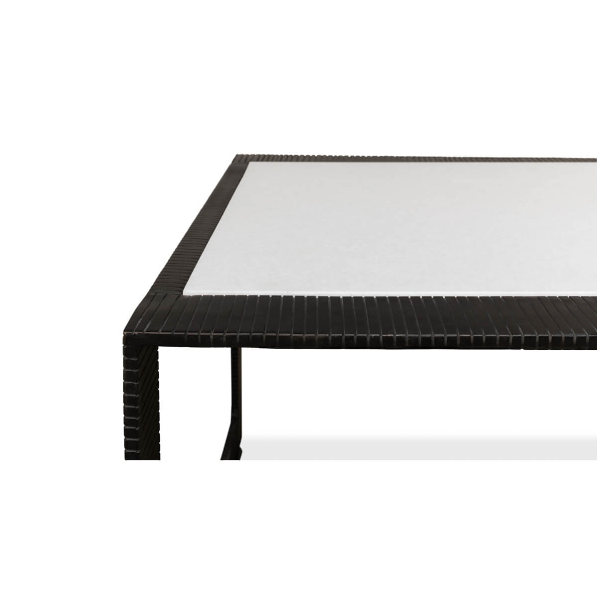 Modern Marble Top Iron Coffee Table - English Georgian America