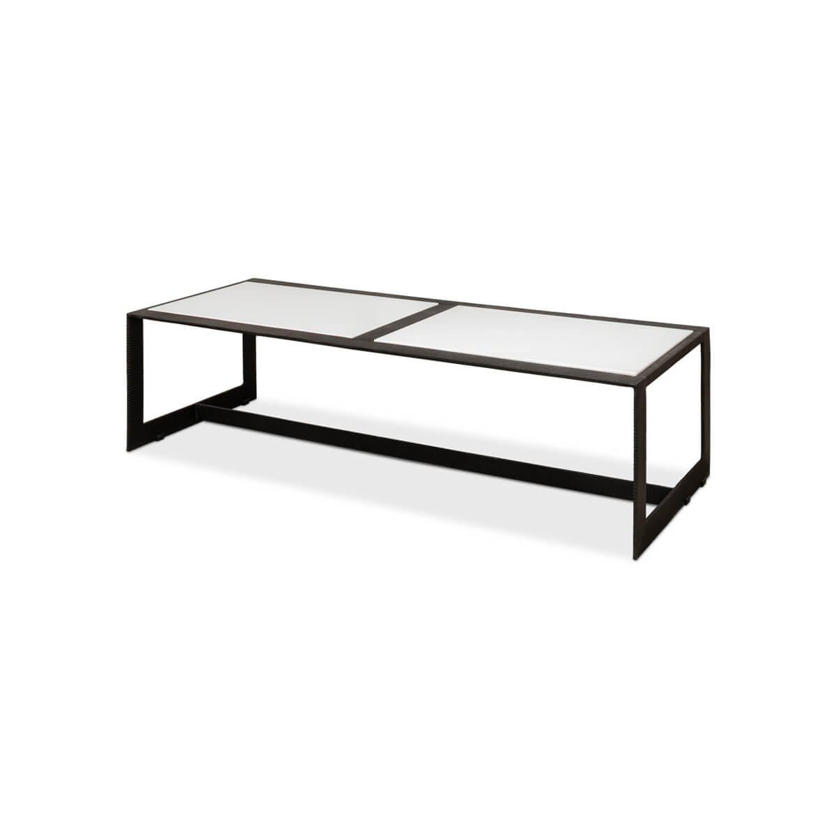 Modern Marble Top Iron Coffee Table - English Georgian America