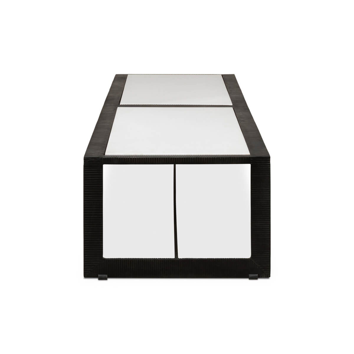 Modern Marble Top Iron Coffee Table - English Georgian America