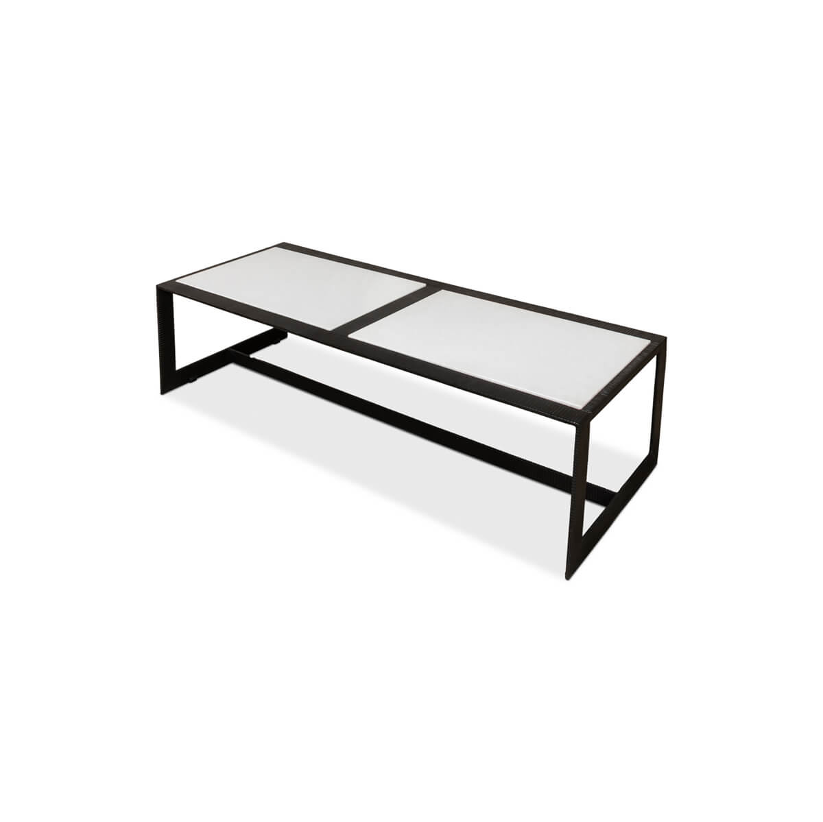 Modern Marble Top Iron Coffee Table - English Georgian America