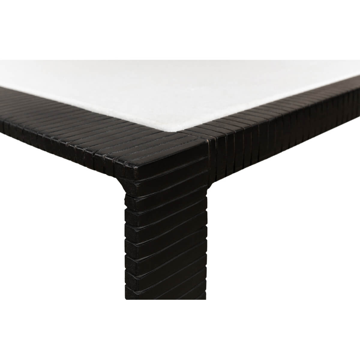 Modern Marble Top Iron Coffee Table - English Georgian America