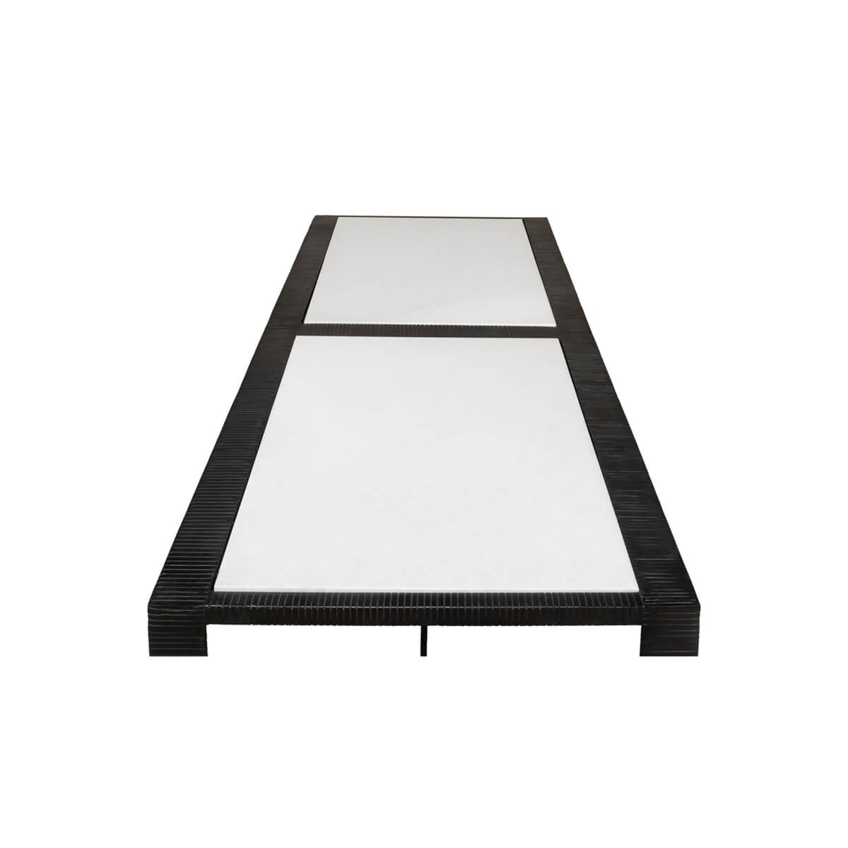 Modern Marble Top Iron Coffee Table - English Georgian America