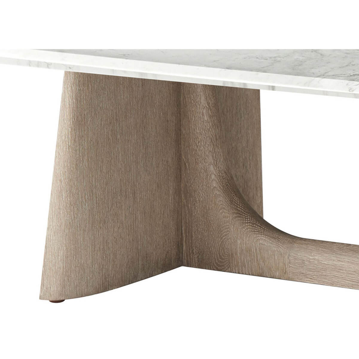 Modern Marble Top Oak Coffee Table - English Georgian America