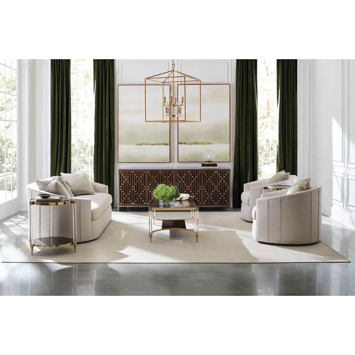 Modern Media Console Cabinet - English Georgian America