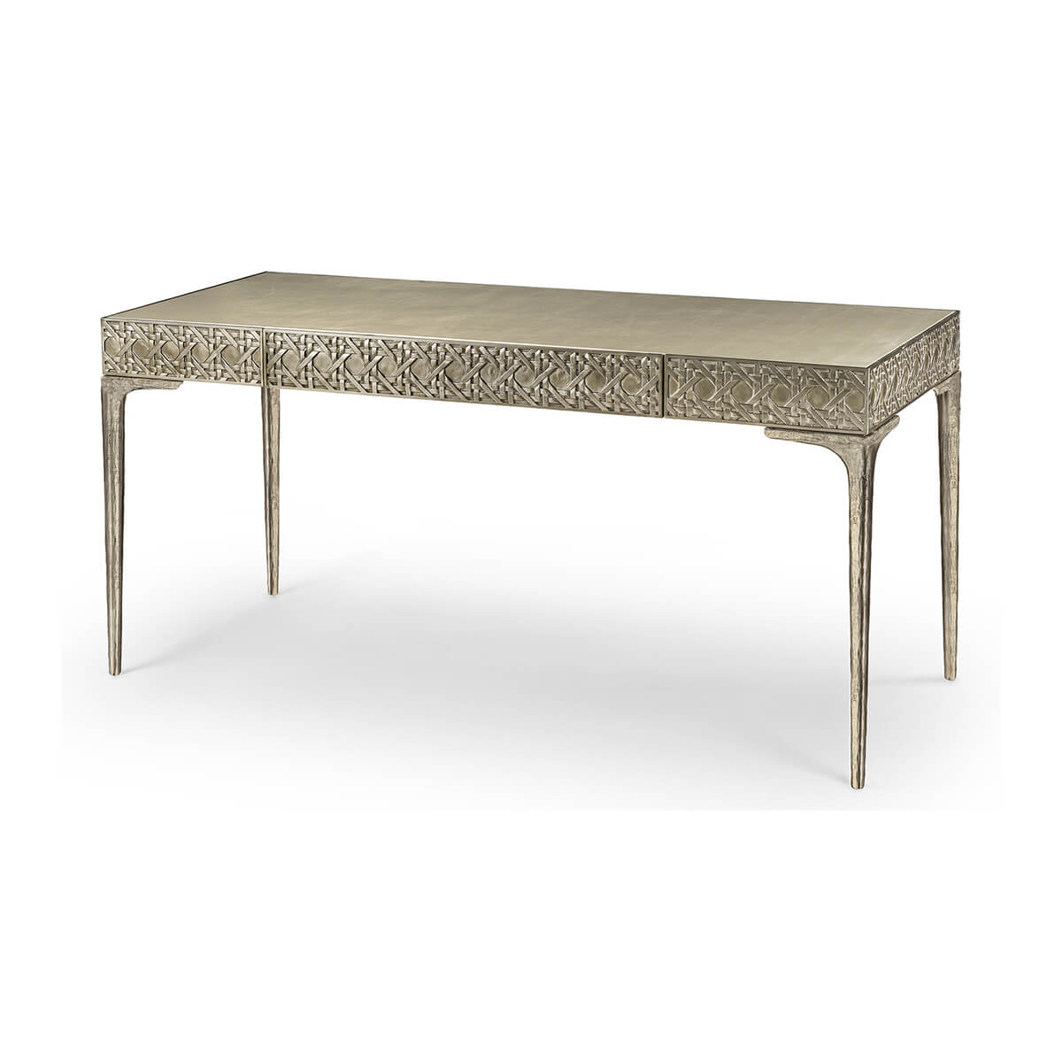 Modern Metal Leather Top Desk - English Georgian America