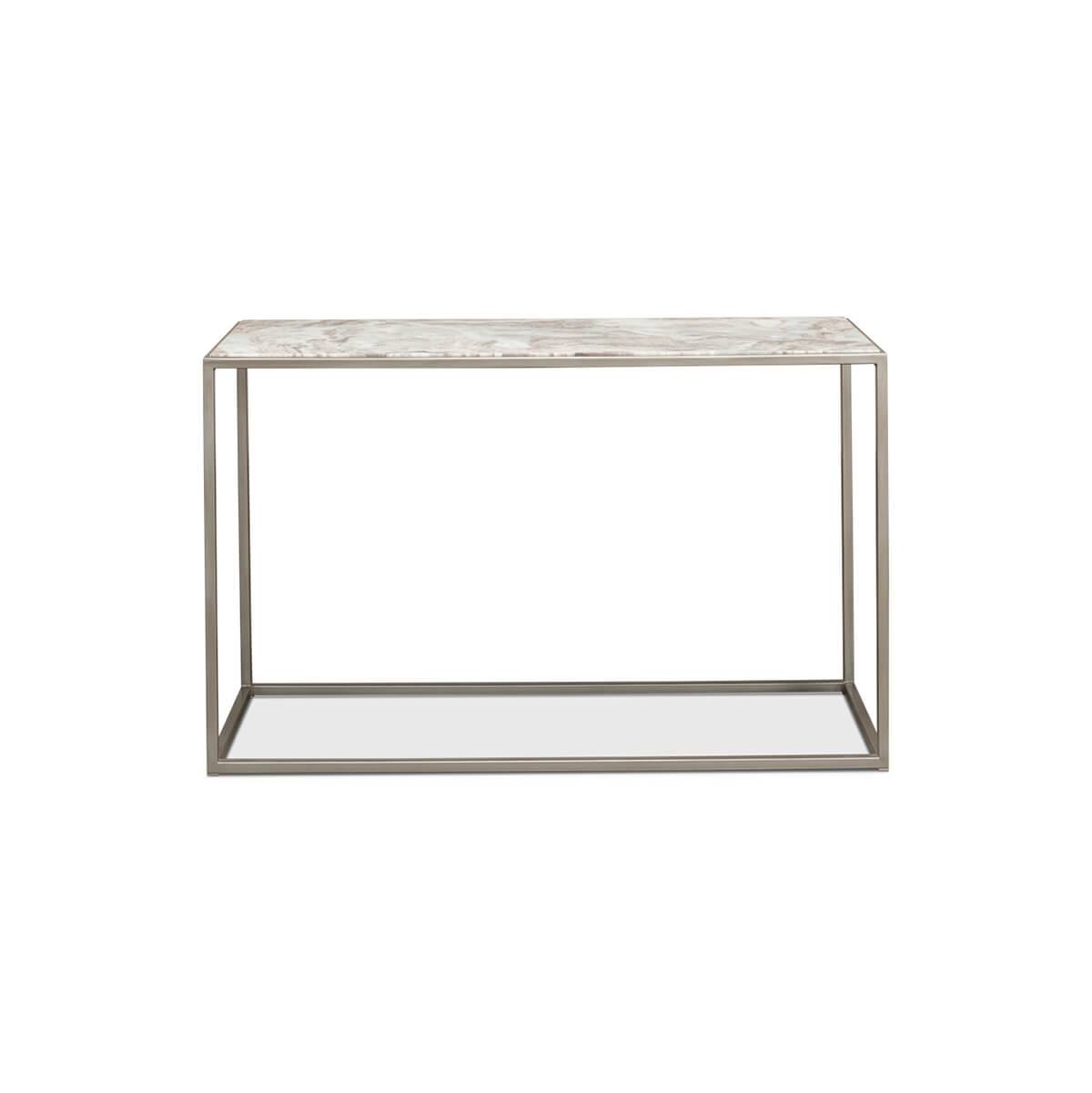 Modern Minimal Marble Top Console Table - English Georgian America