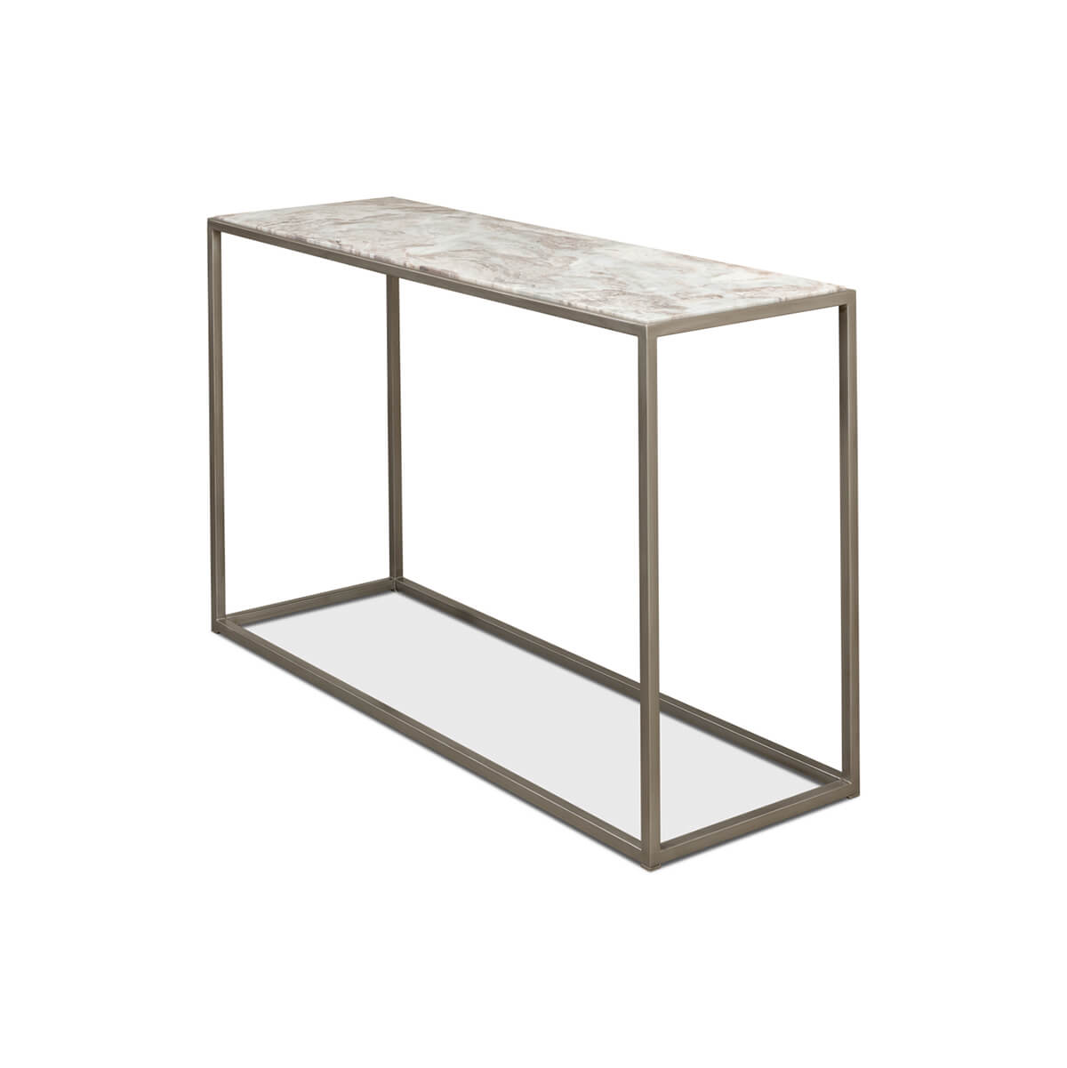 Modern Minimal Marble Top Console Table - English Georgian America