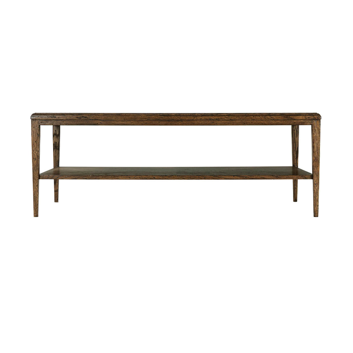 Modern Oak Coffee Table - Dark Finish - English Georgian America